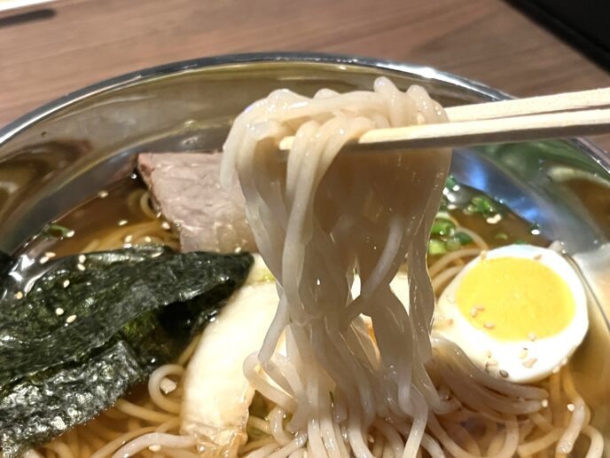 「冷麺 大和」の別府冷麺（歯ごたえのある麺）