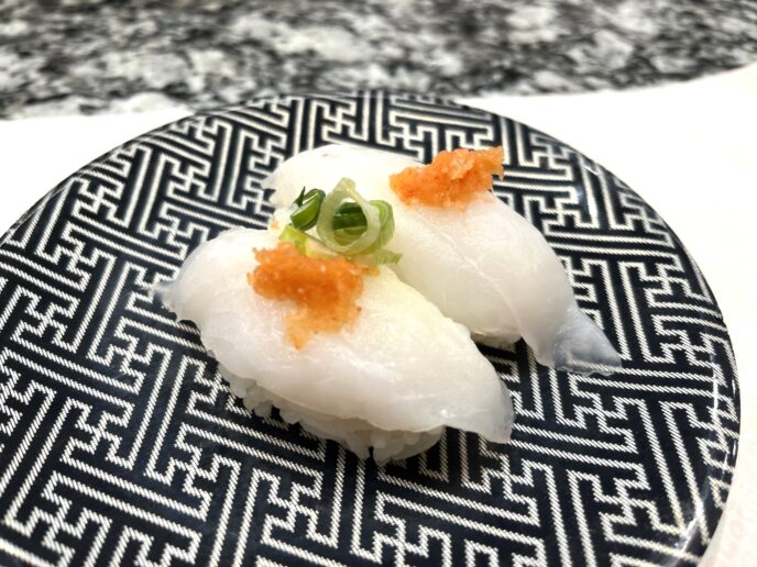 別府名物「水天」の寿司（ふぐ）