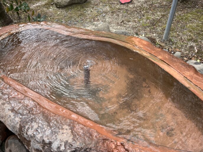 血の池地獄、手湯