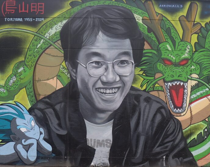 ペルーの首都リマにある鳥山明さんを描いた壁画（2024年）